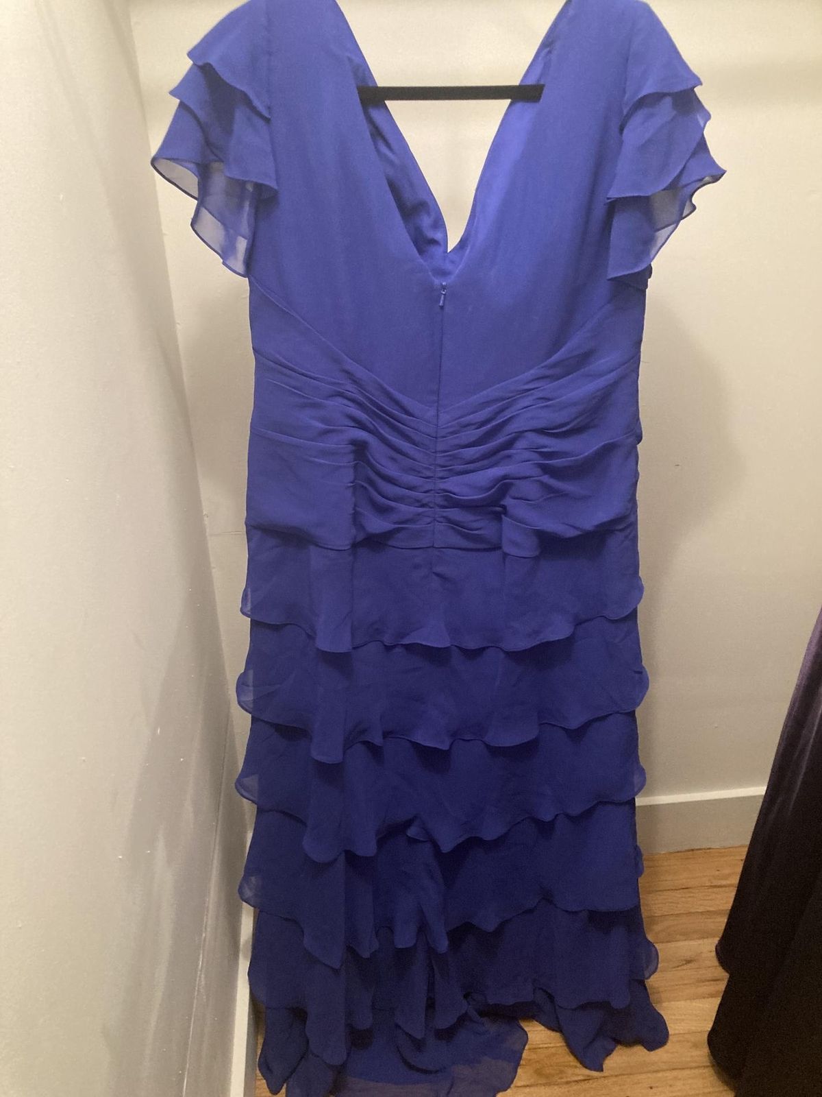 Jovani Plus Size 16 Wedding Guest Royal Blue A-line Dress on Queenly