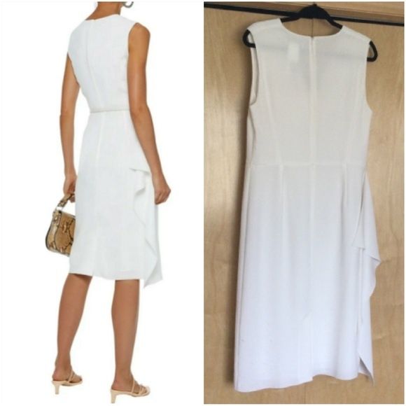 MaxMara Size 14 White A-line Dress on Queenly