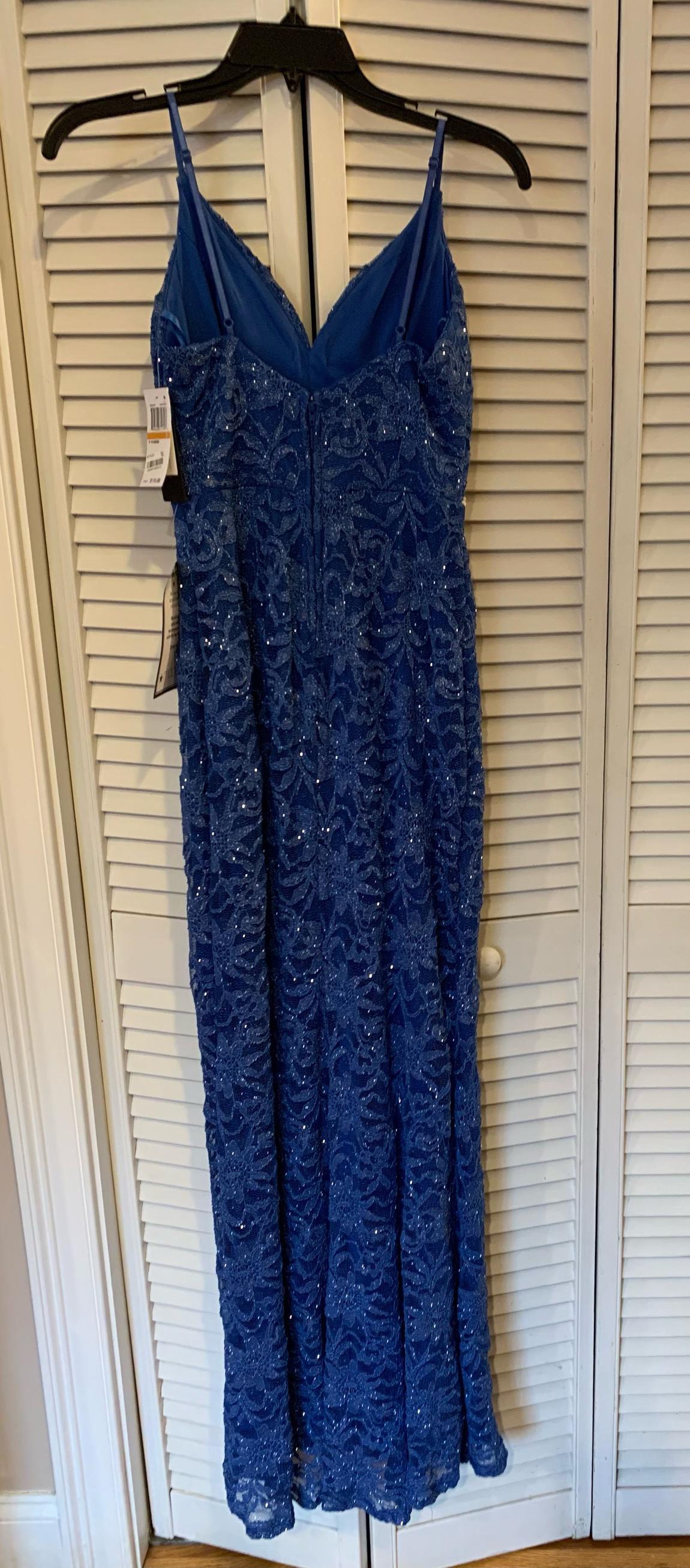 Girls Size 3 Prom Lace Blue Mermaid Dress on Queenly