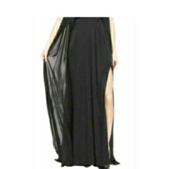 Versace Collection Size 6 Prom Black Side Slit Dress on Queenly
