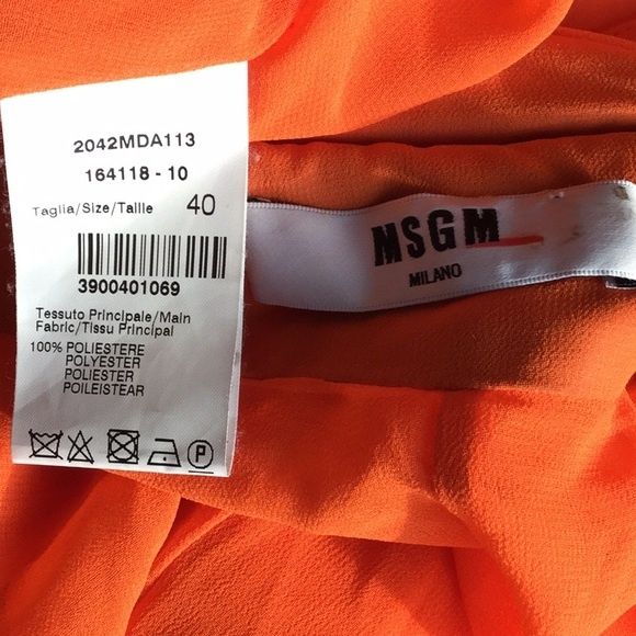 MSGM Size 4 Prom Halter Orange A-line Dress on Queenly