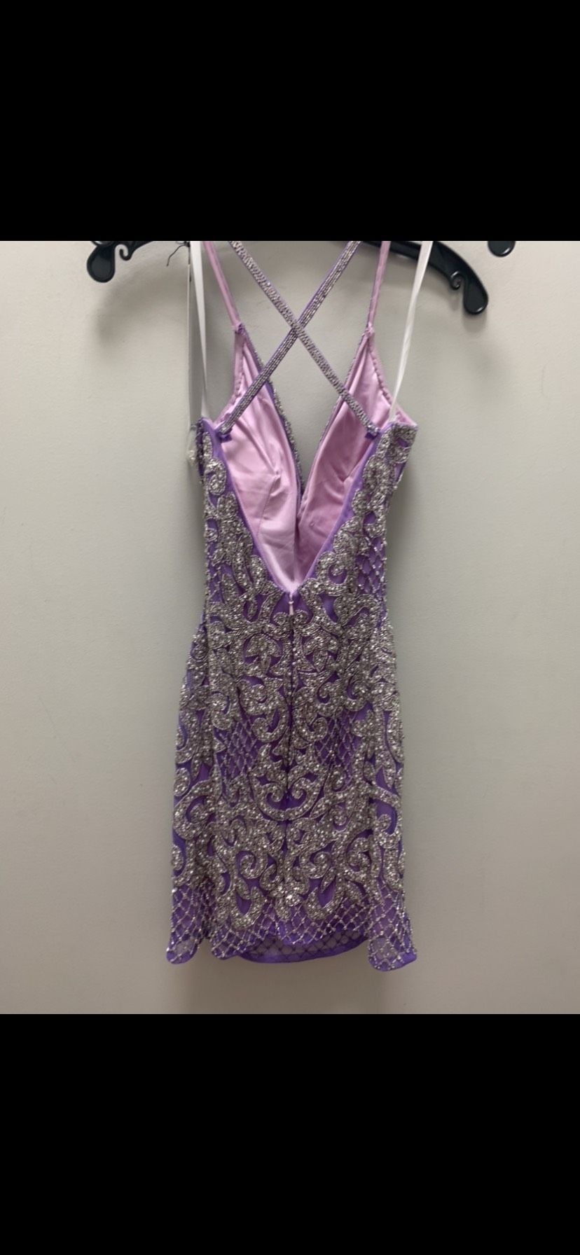 Size 0 Homecoming Purple Cocktail Dress on Queenly