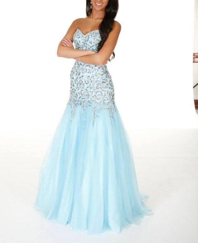 Panoply Size 2 Prom Strapless Light Blue Mermaid Dress on Queenly