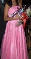 Size 0 Prom Strapless Sequined Hot Pink Ball Gown on Queenly