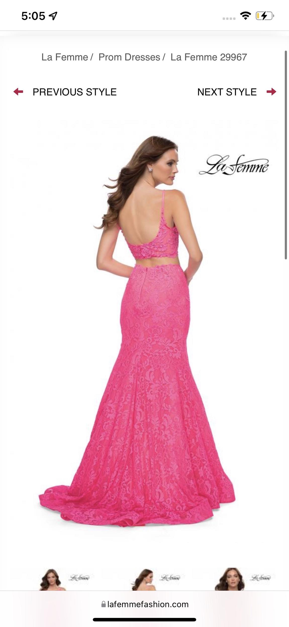 La Femme Size 0 Hot Pink Mermaid Dress on Queenly