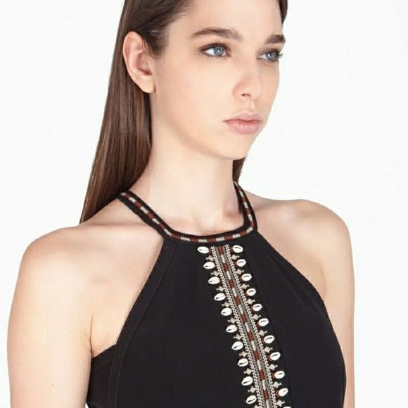 Yigal Azruel Size 4 Halter Black Cocktail Dress on Queenly