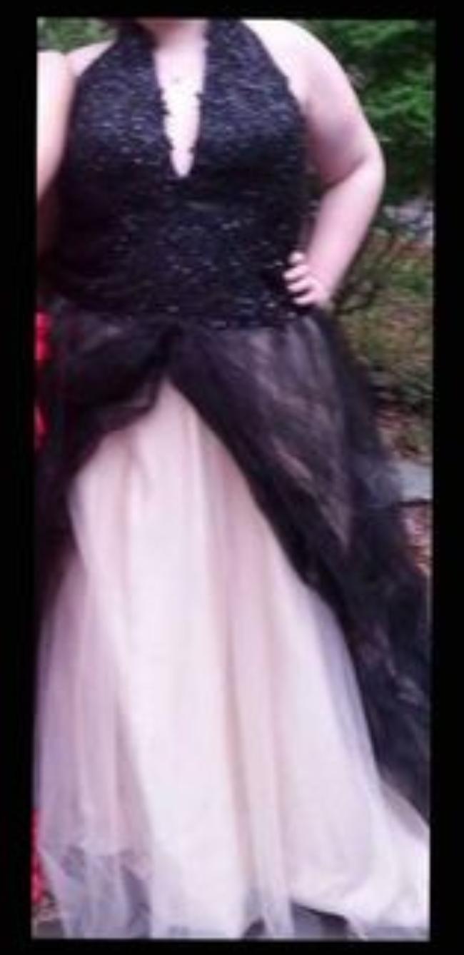 Plus Size 20 Prom Black Ball Gown on Queenly
