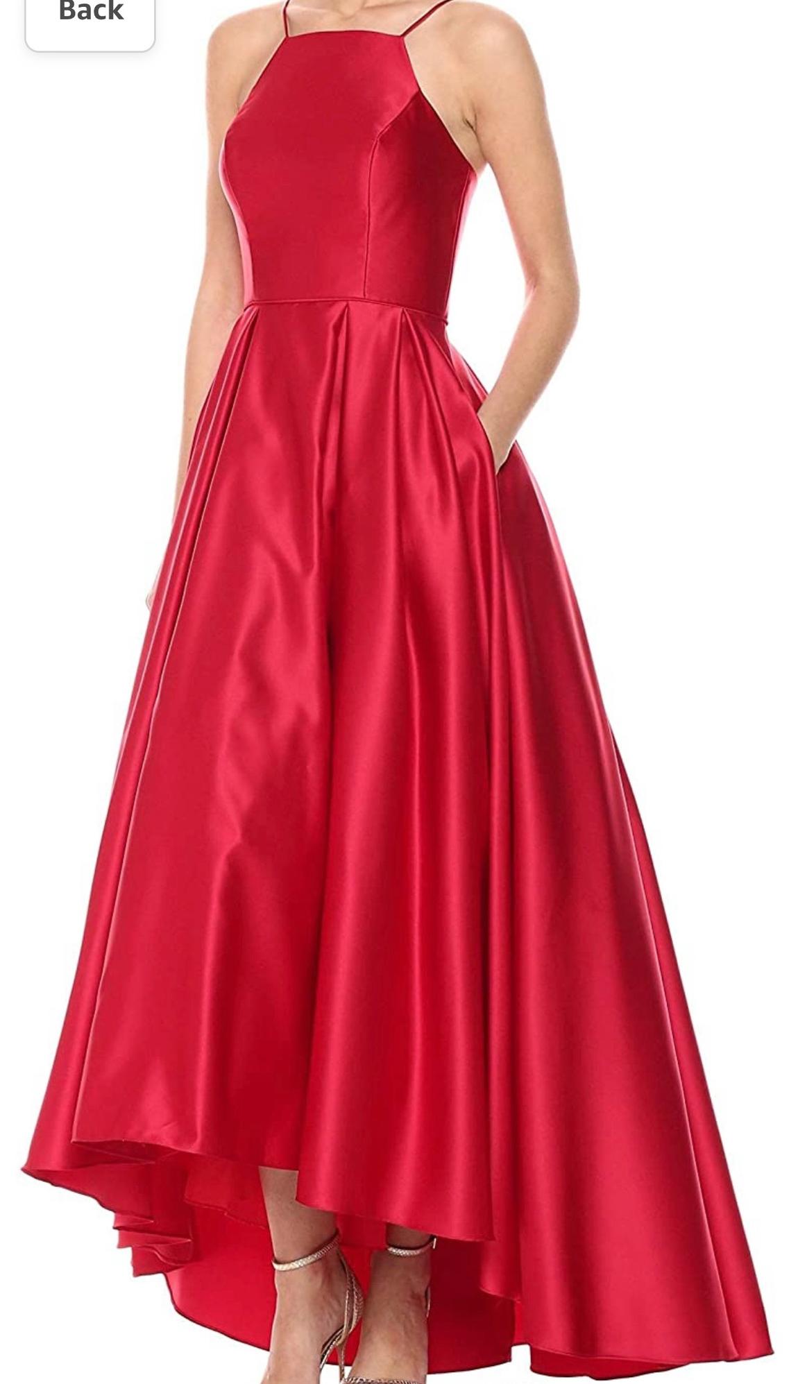 Betsy and Adam Size 12 Prom Red Ball Gown on Queenly