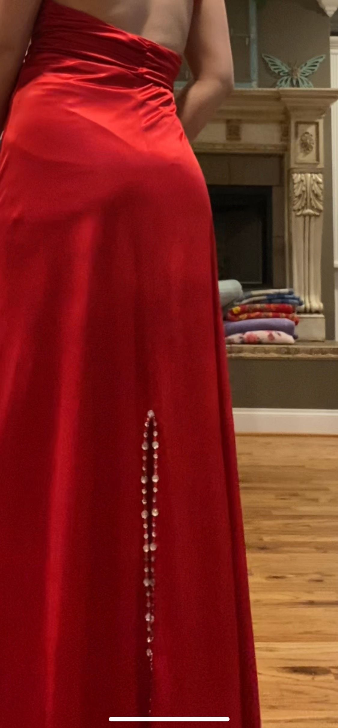 B. Darlin Size 6 Red Floor Length Maxi on Queenly