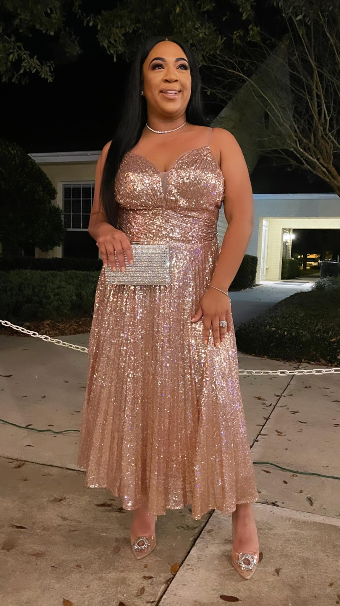 Size 12 Rose Gold Cocktail Dress on Queenly
