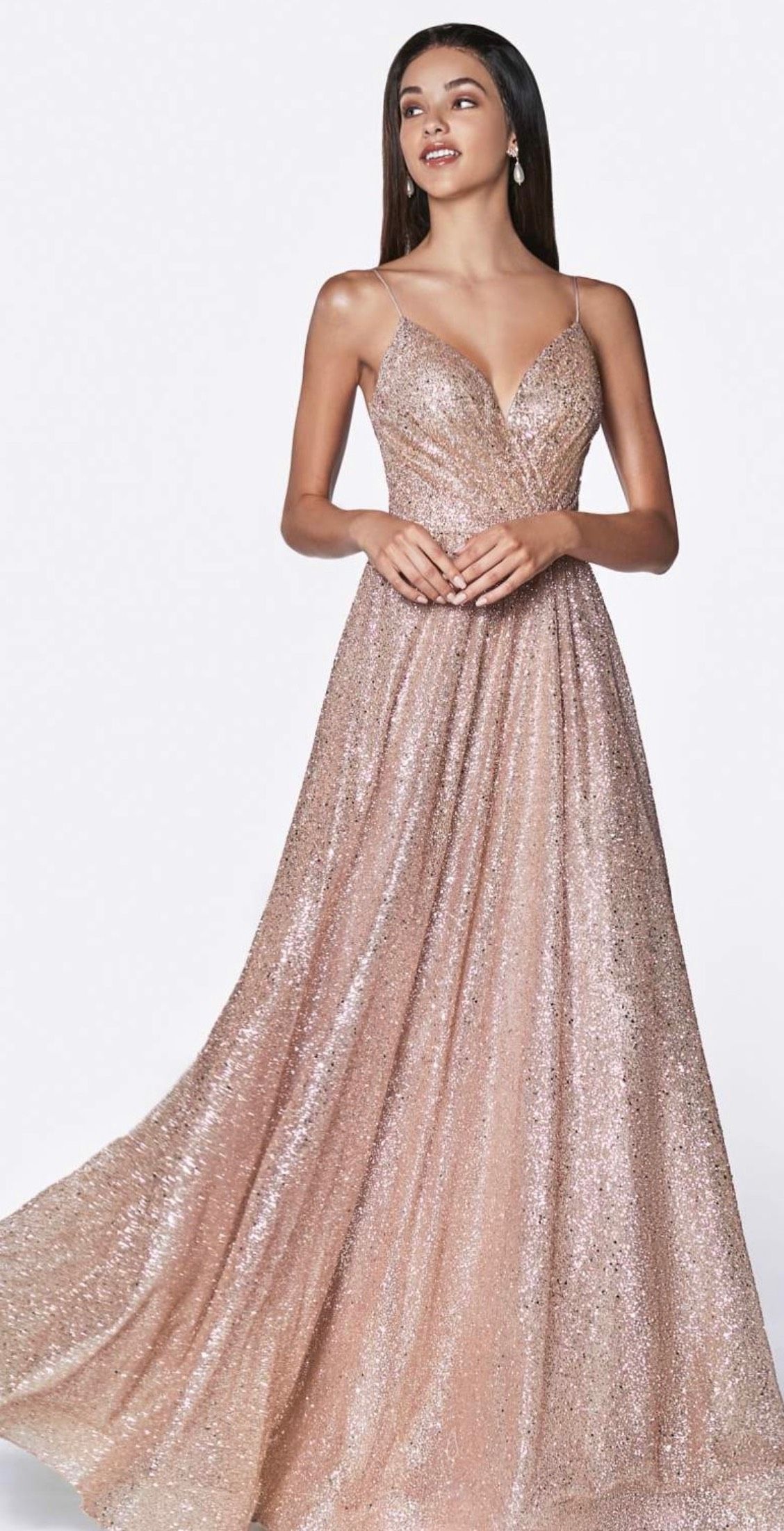 Size 4 Prom Rose Gold A-line Dress on Queenly