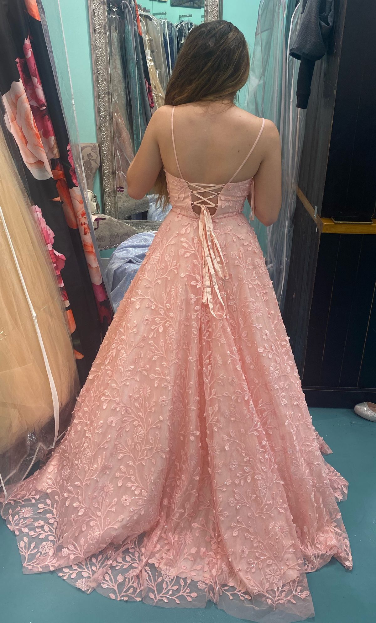 Layla k. Size 4 Prom Pink Ball Gown on Queenly