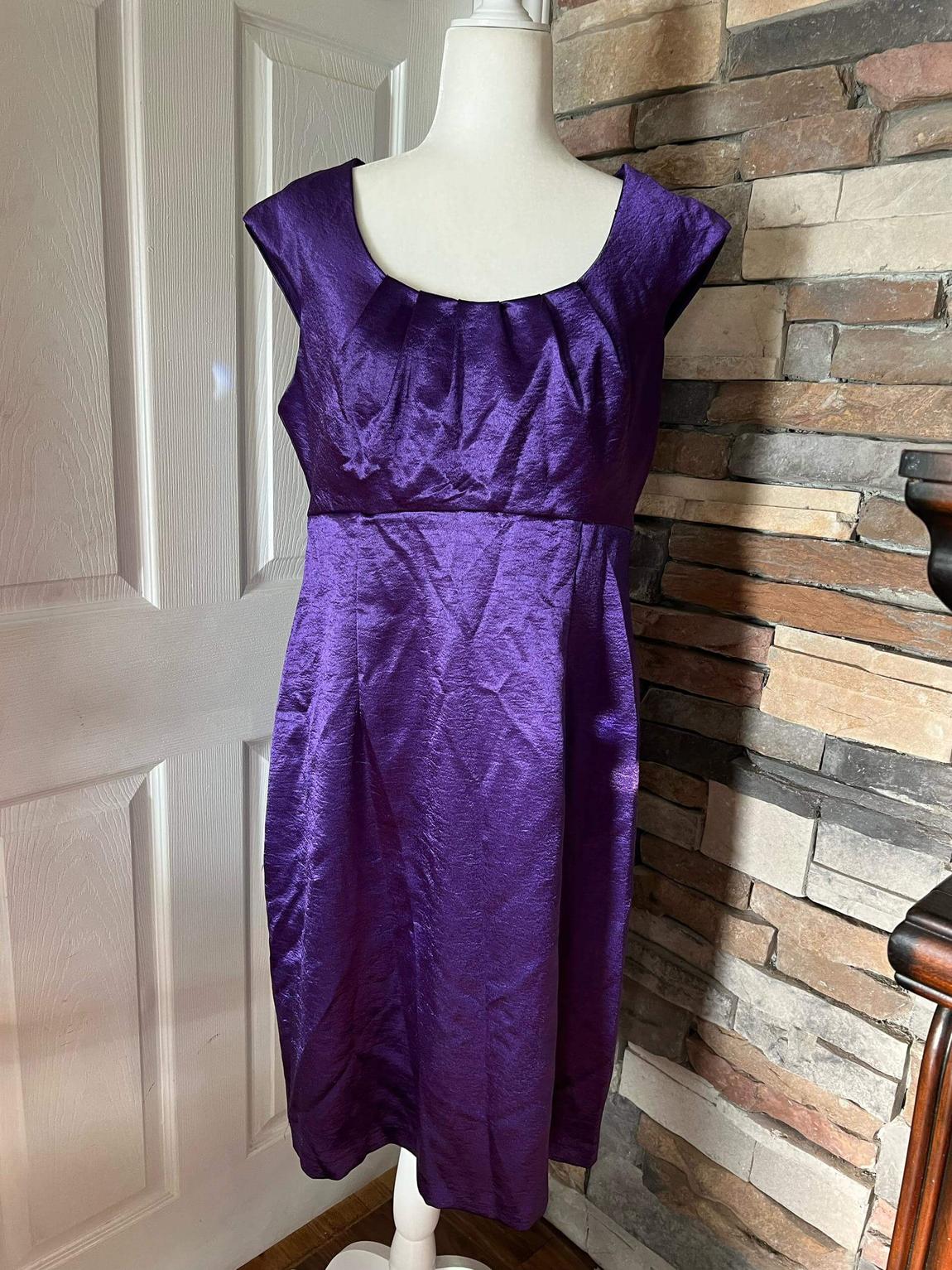 Connected apparel Plus Size 16 Purple Cocktail Dress on Queenly