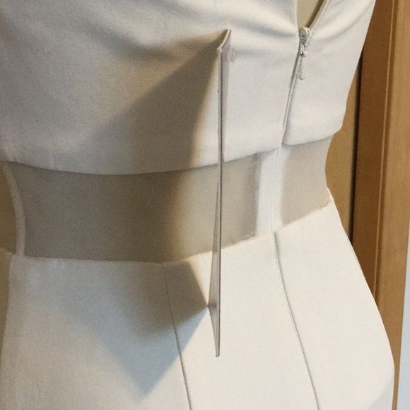 Jovani Size 0 Wedding Strapless Sheer White Mermaid Dress on Queenly