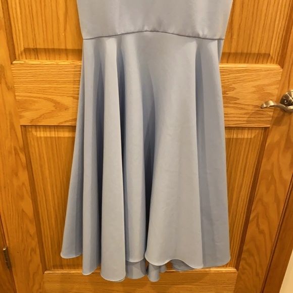 Milly Size 2 Off The Shoulder Blue Mermaid Dress on Queenly