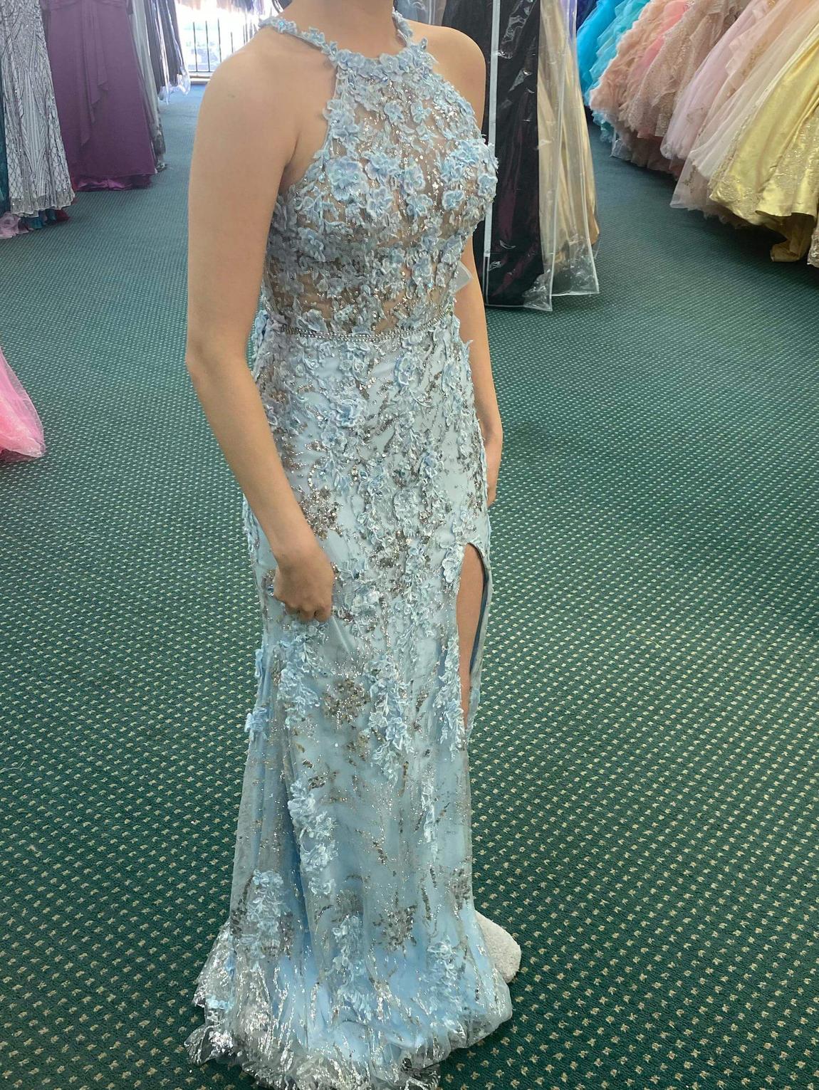 MoriLee Size 2 Prom Light Blue A-line Dress on Queenly
