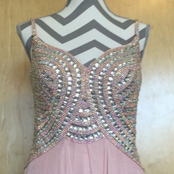 Mac Duggal Size 6 Prom Satin Pink Side Slit Dress on Queenly