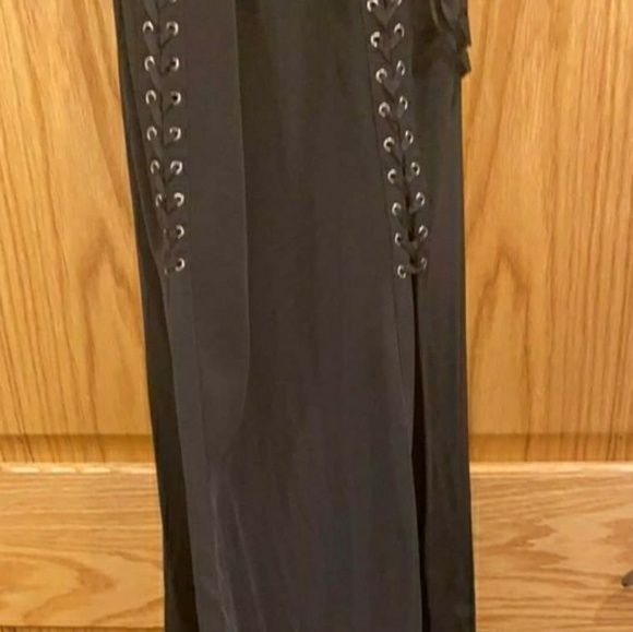 Haute Hippie Size 6 Black Side Slit Dress on Queenly