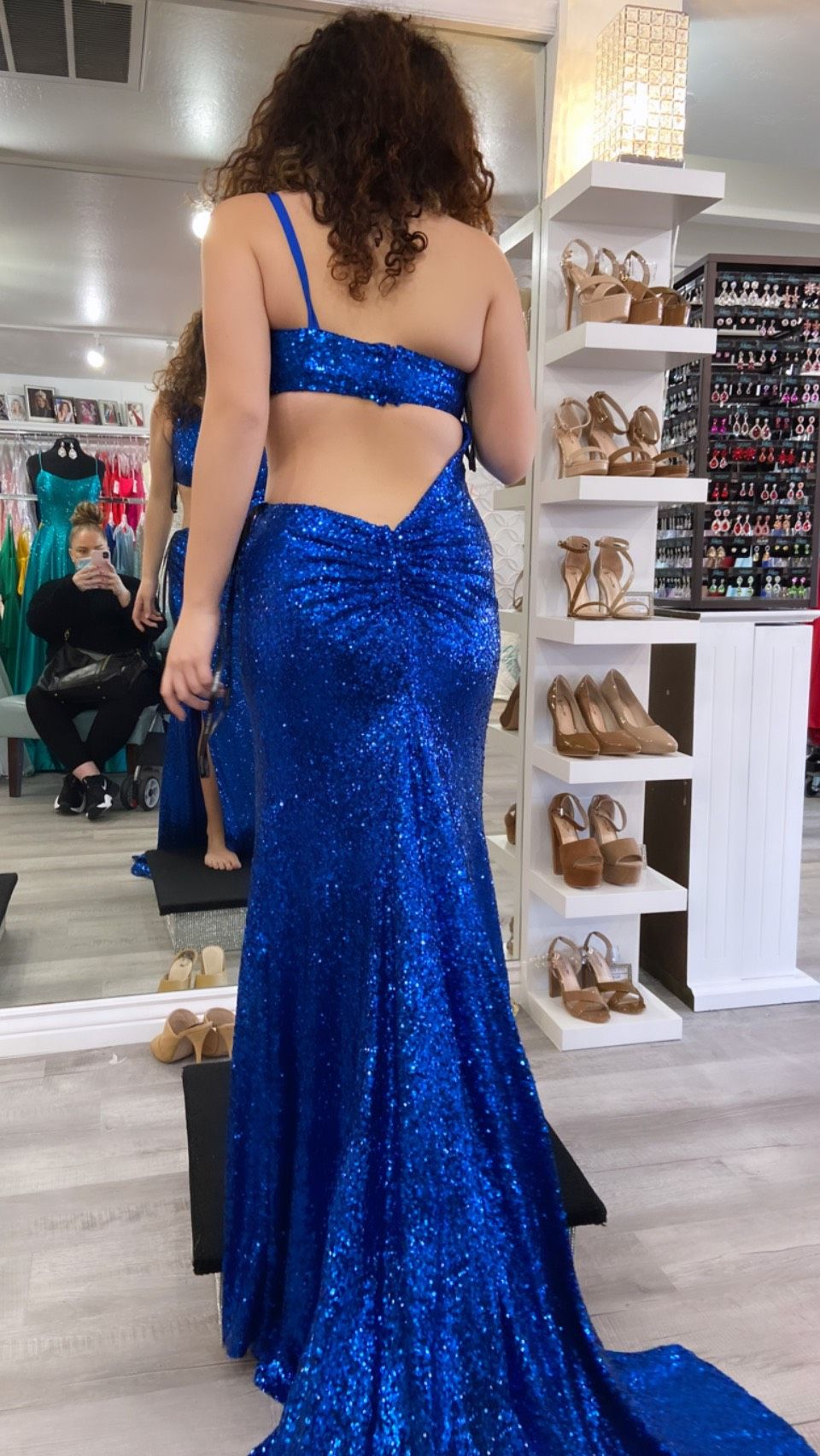 Sherri Hill Size 6 Prom Blue Mermaid Dress on Queenly
