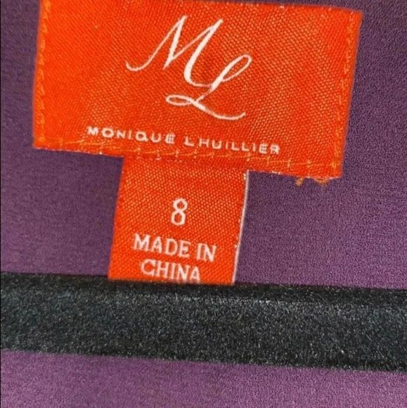 Monique Lhuillier Size 8 Long Sleeve Velvet Multicolor Cocktail Dress on Queenly