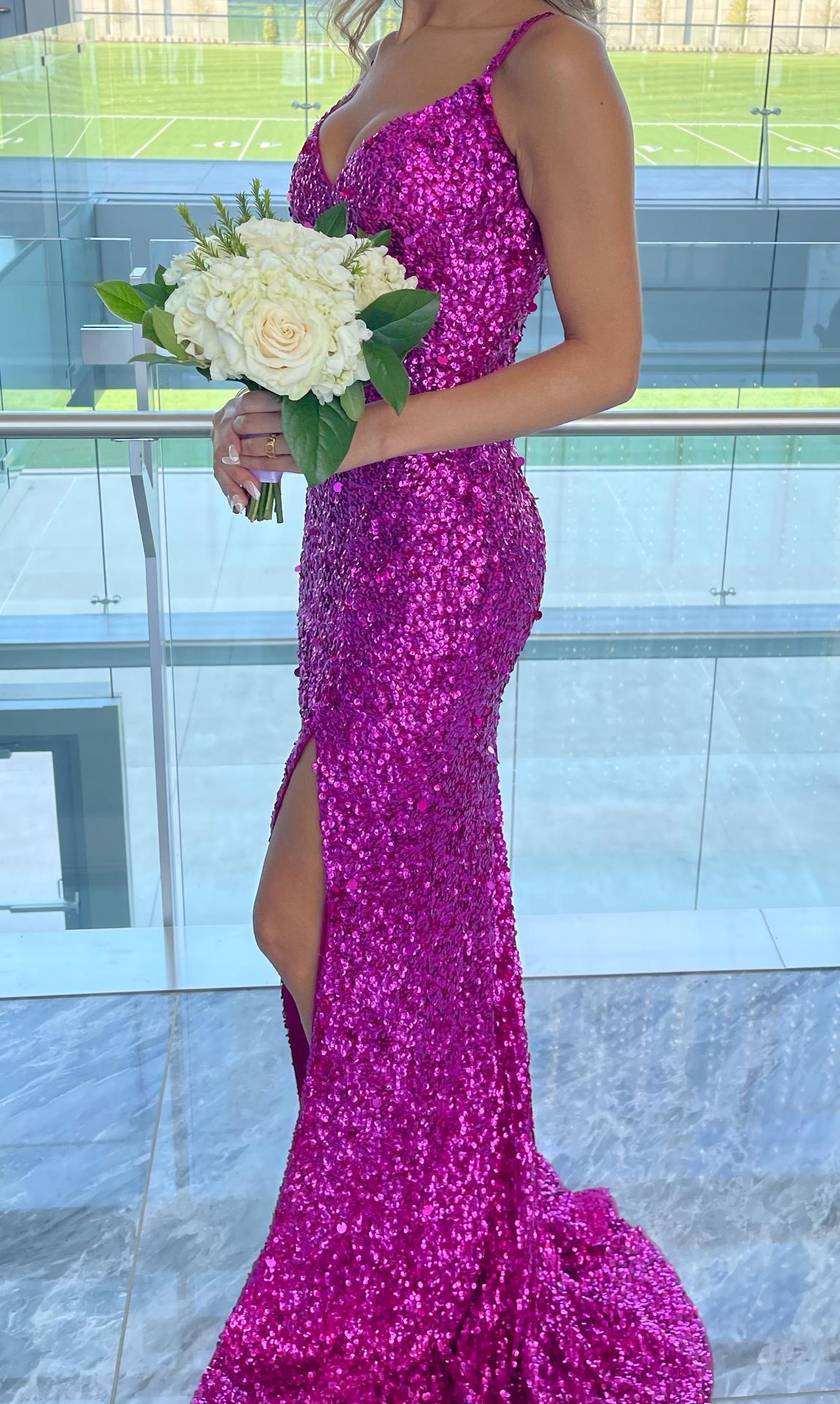 Sherri Hill Size 00 Prom Purple A-line Dress on Queenly
