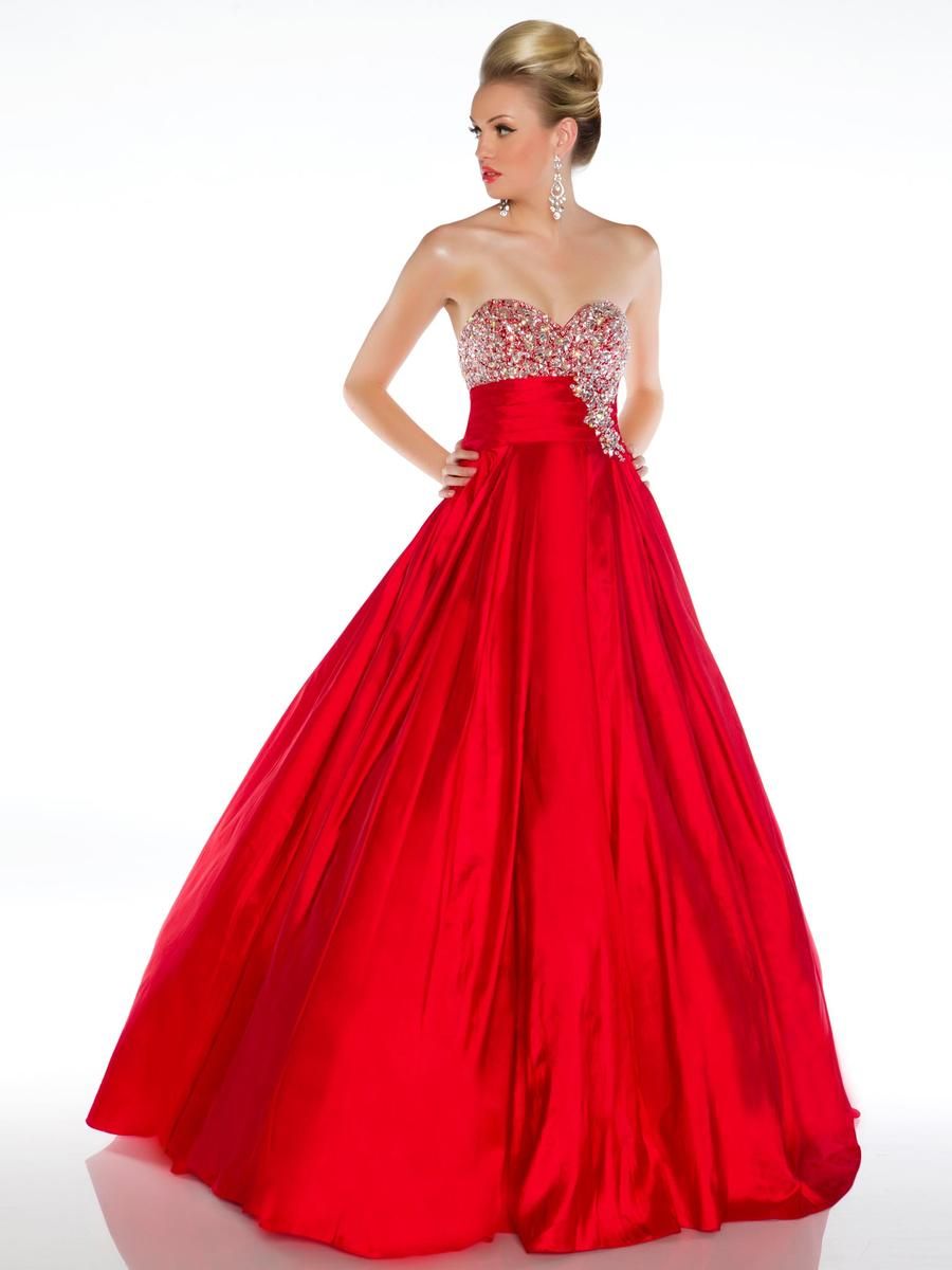 Style 4912H Mac Duggal Size 14 Prom Sequined Red Ball Gown on Queenly