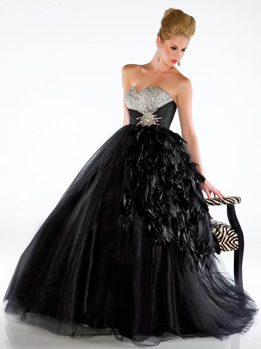 Style 6374H Mac Duggal Size 8 Prom Sequined Black Ball Gown on Queenly