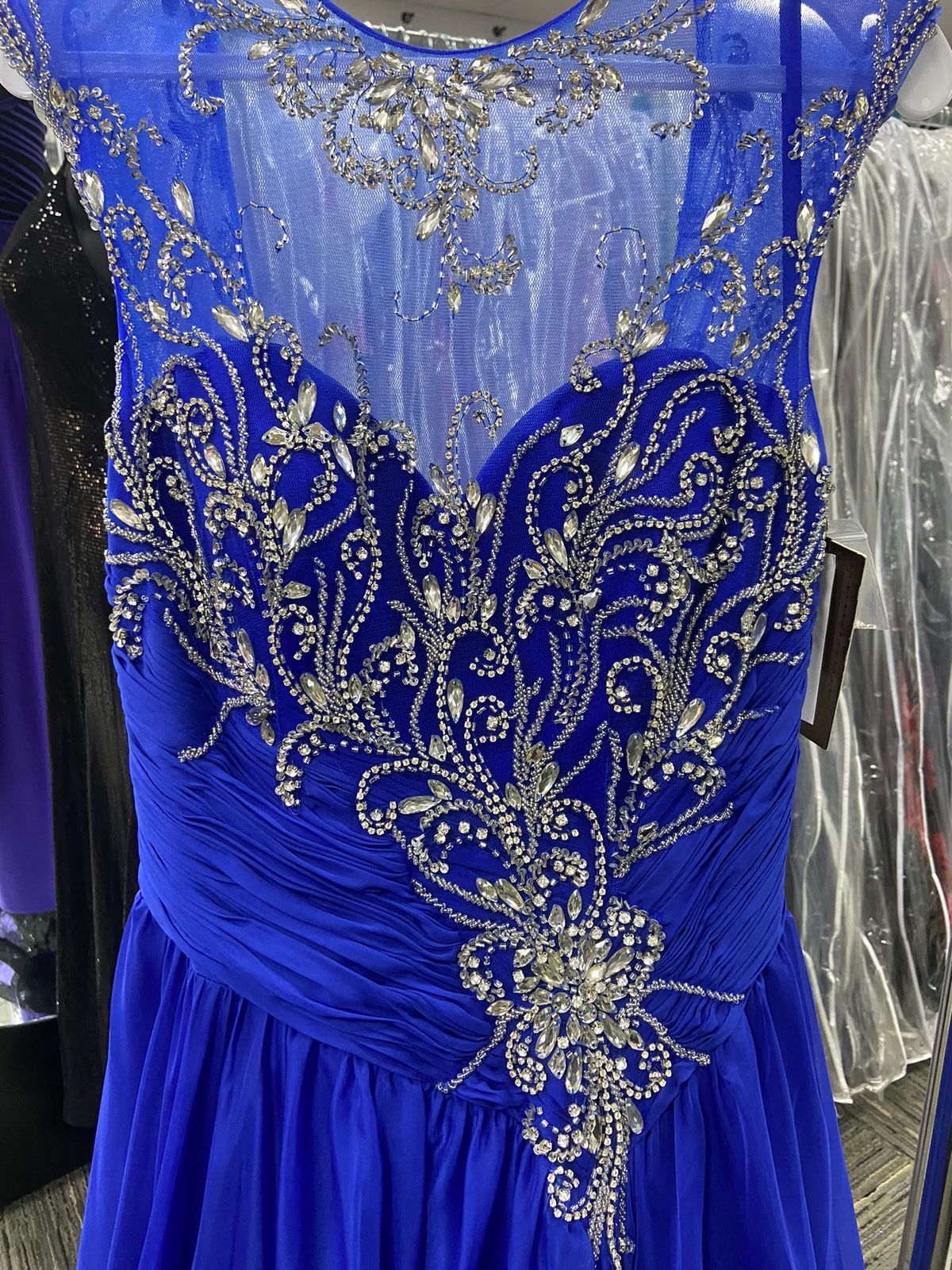 Style 65078H Mac Duggal Plus Size 16 Royal Blue A-line Dress on Queenly