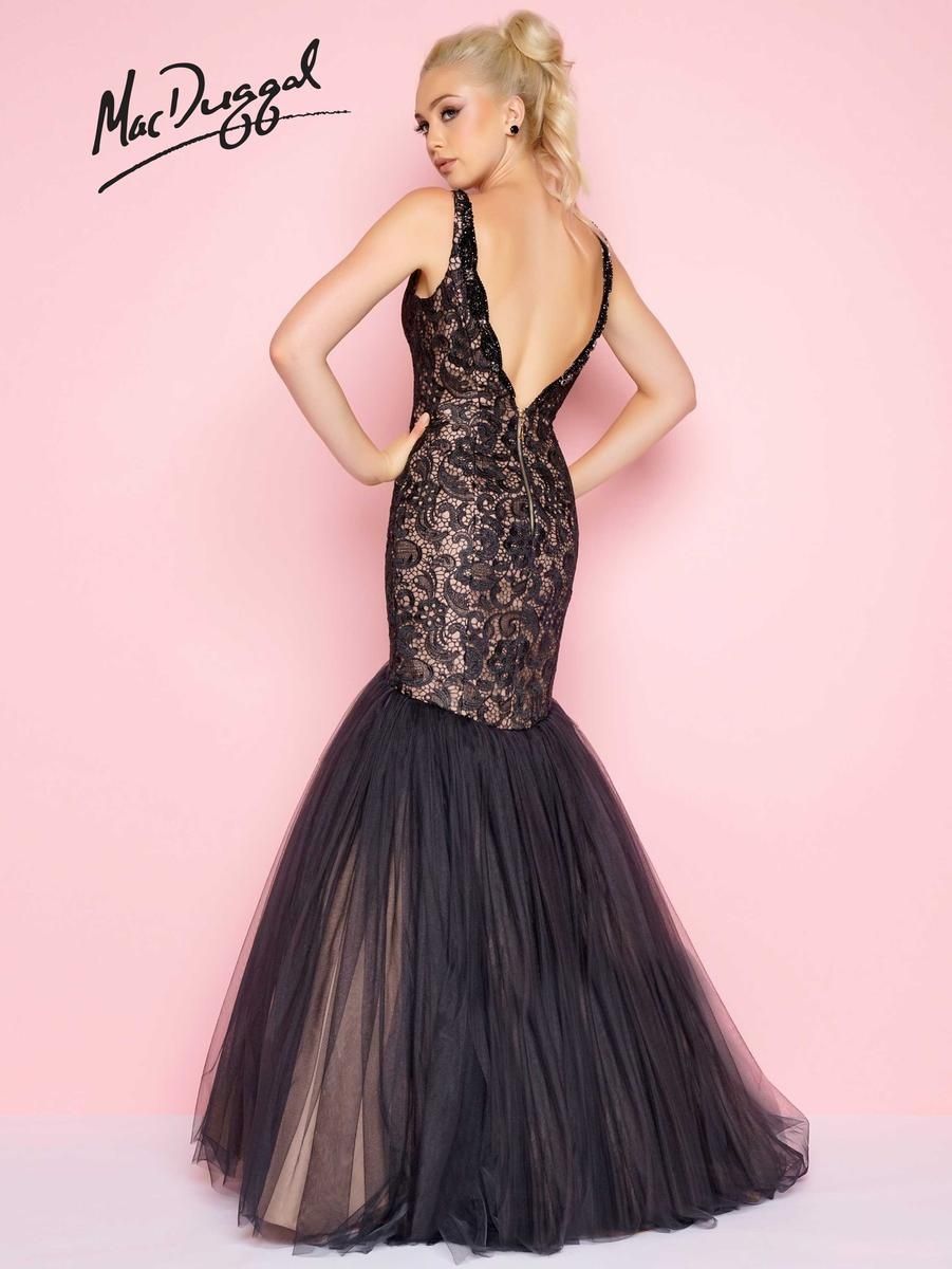 Style 65800L Mac Duggal Size 14 Black Mermaid Dress on Queenly