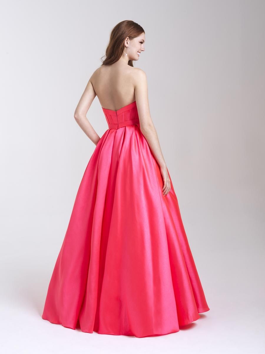 Style 20-323 Madison James Size 12 Prom Hot Pink Ball Gown on Queenly