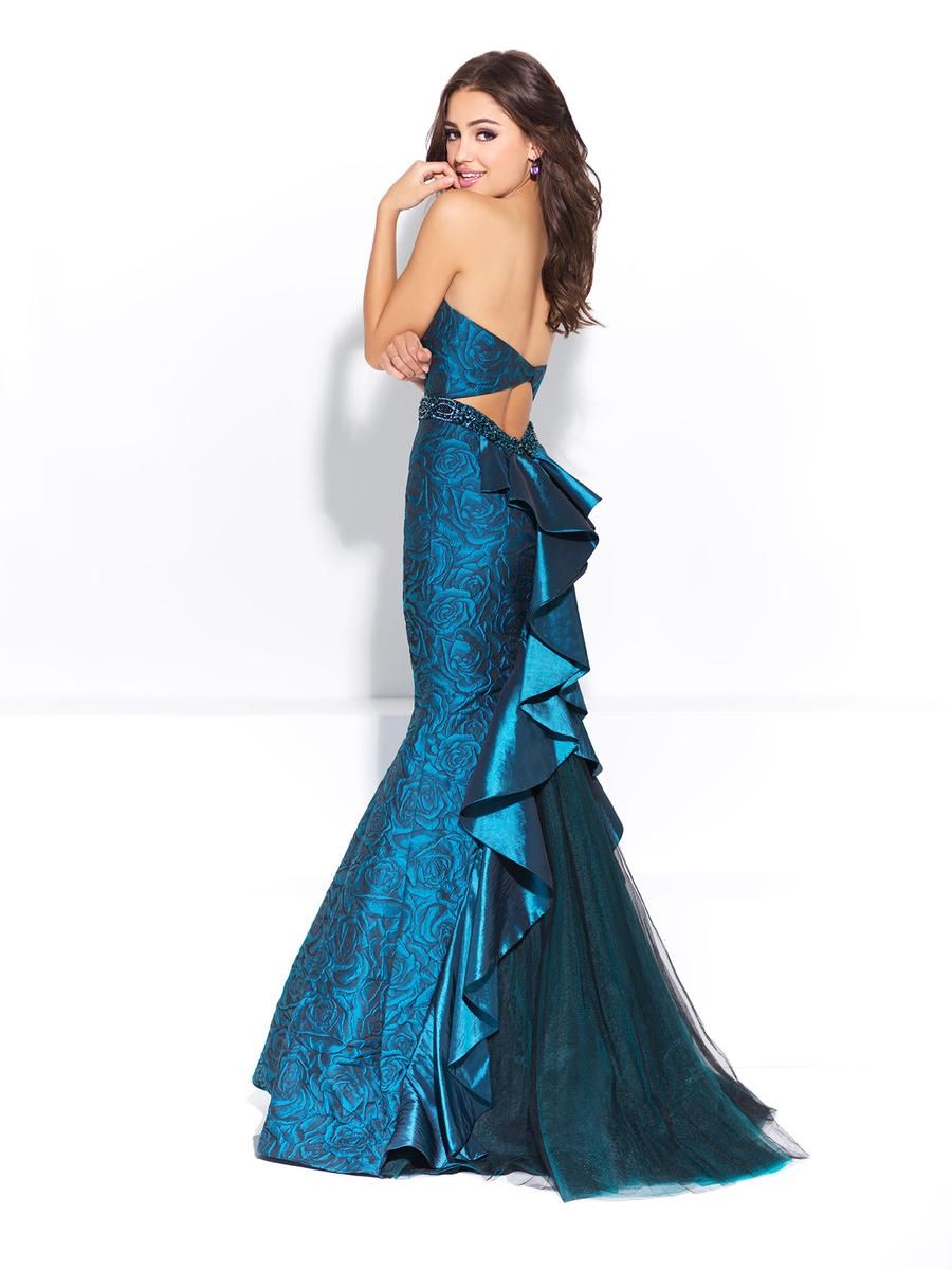 Style 17-221 Madison James Size 8 Blue Mermaid Dress on Queenly