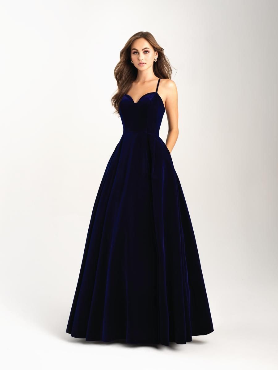 Style 20-349 Madison James Size 8 Prom Black Ball Gown on Queenly
