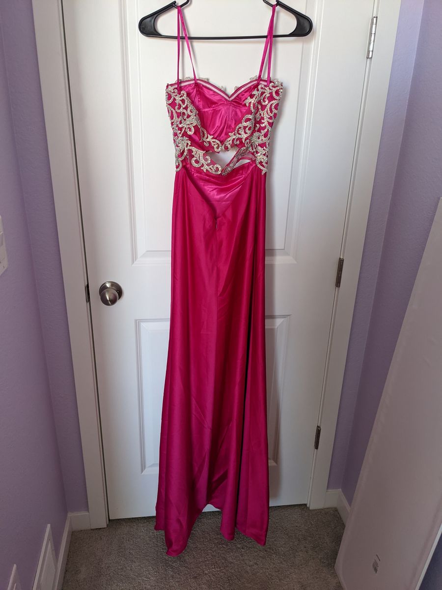 La Femme Size 0 Strapless Pink Floor Length Maxi on Queenly