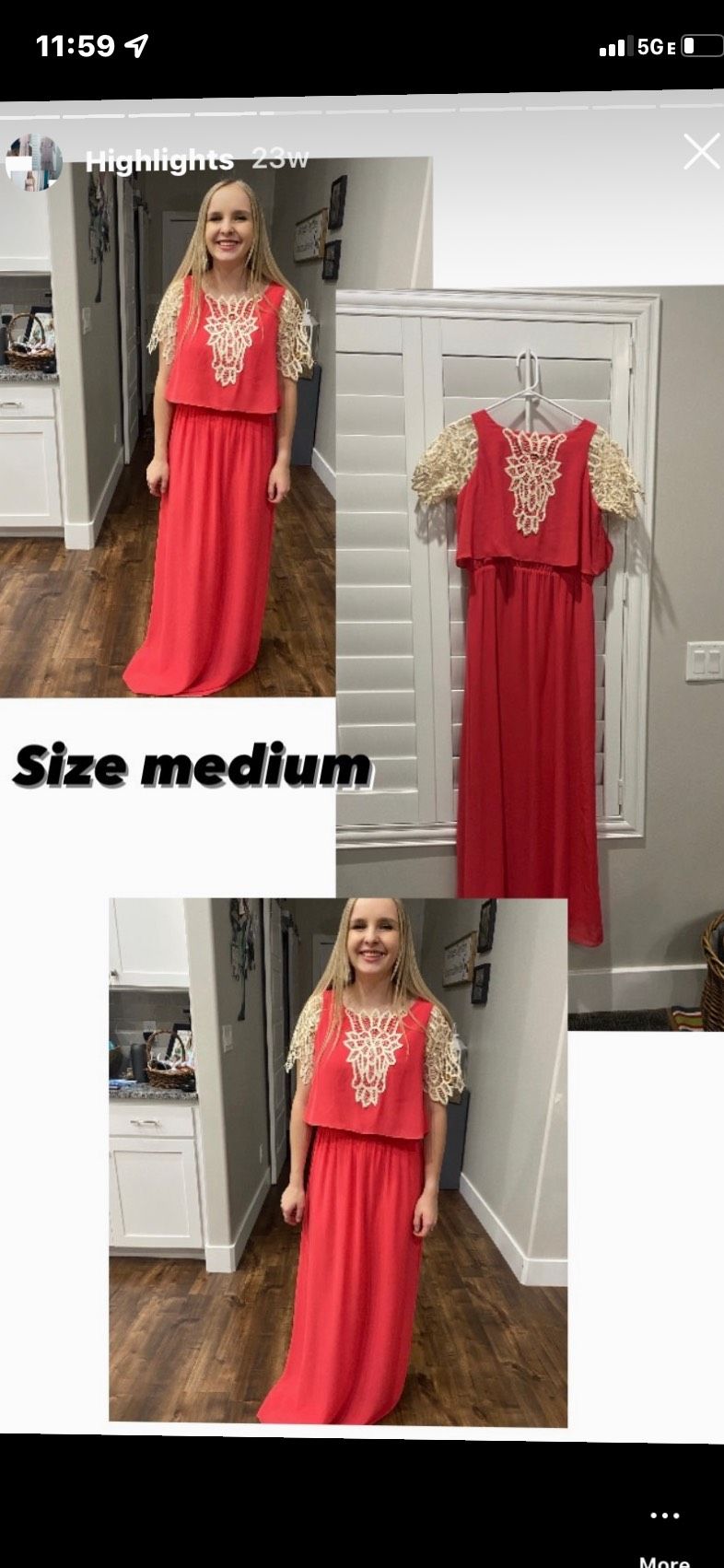 Size 8 Red Floor Length Maxi on Queenly