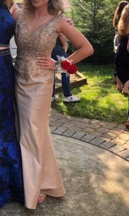 MoriLee Size 4 Prom Gold Mermaid Dress on Queenly
