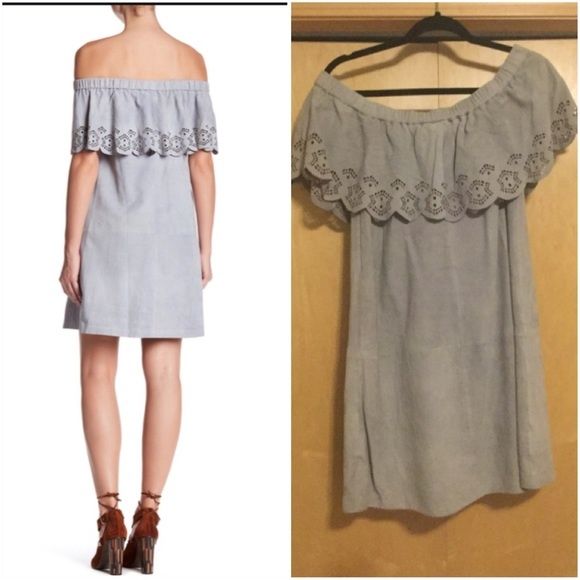 Lamarque Size 6 Off The Shoulder Blue Cocktail Dress on Queenly