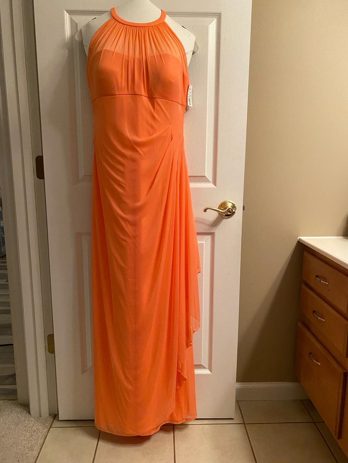 Orange Size 12 Straight Dress on Queenly