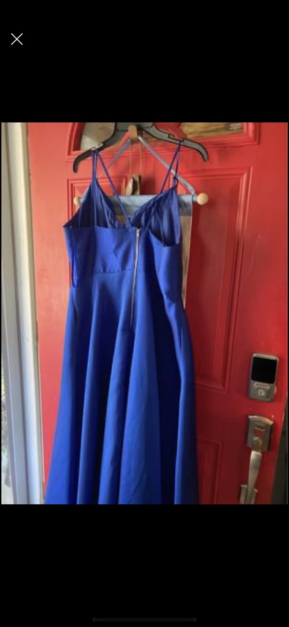 Plus Size 18 Blue Floor Length Maxi on Queenly