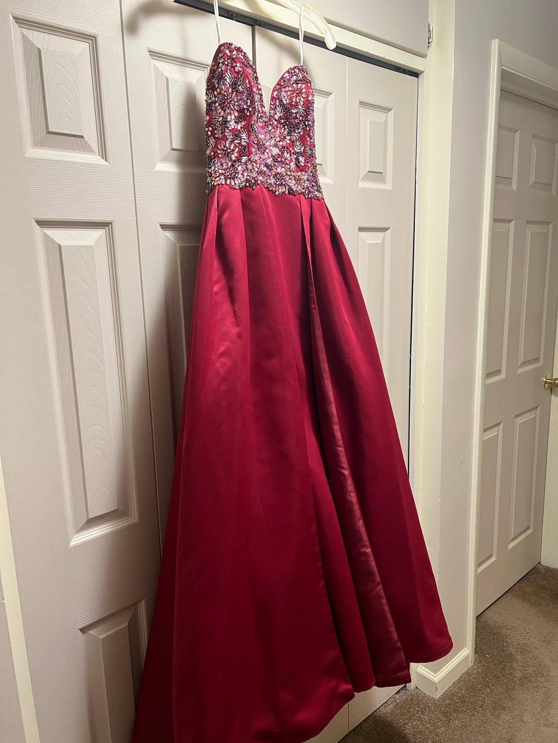 Rachel Allan Size 2 Burgundy Red Dress With Train on Queenly