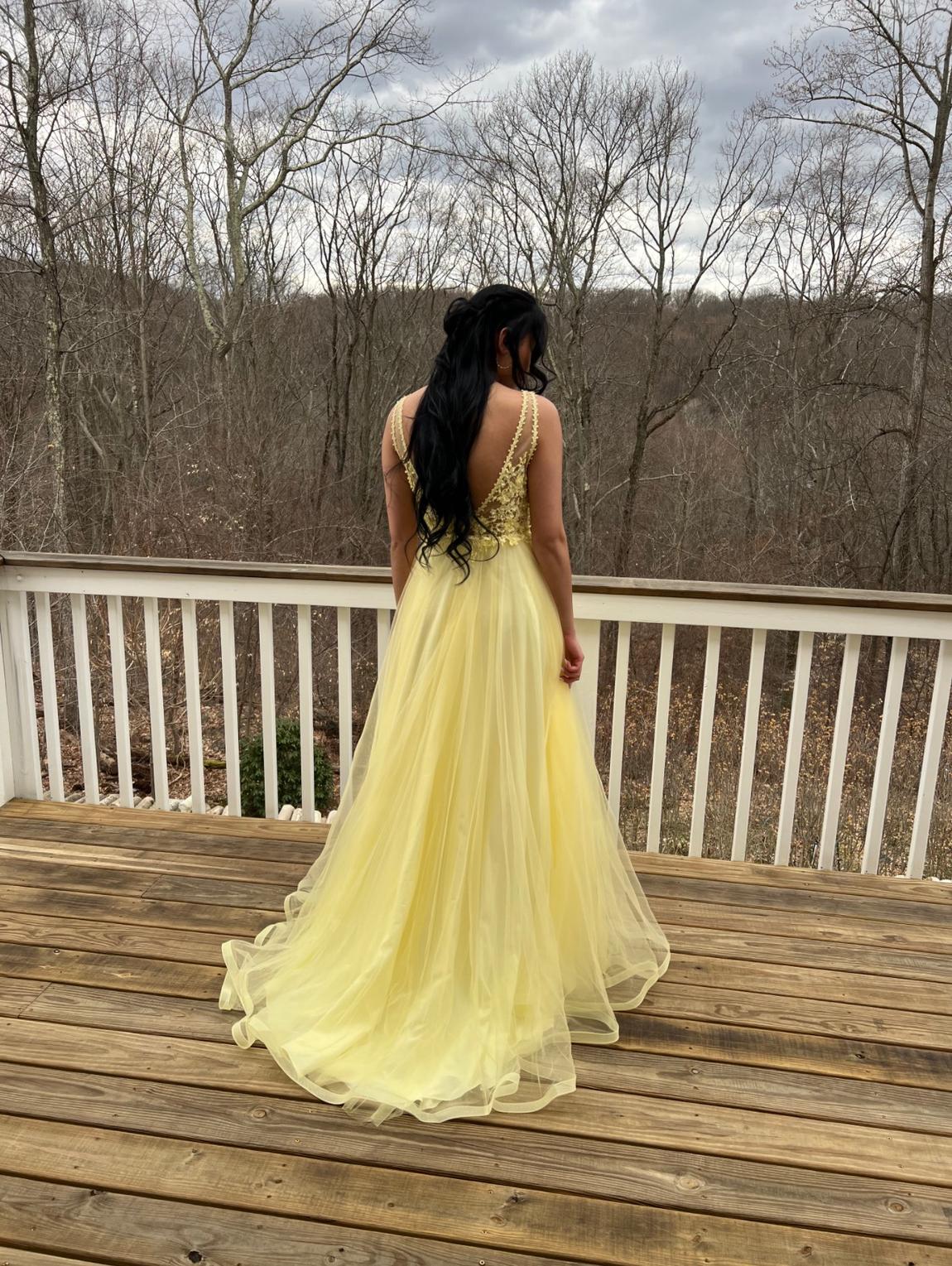 Size 0 Yellow Ball Gown on Queenly