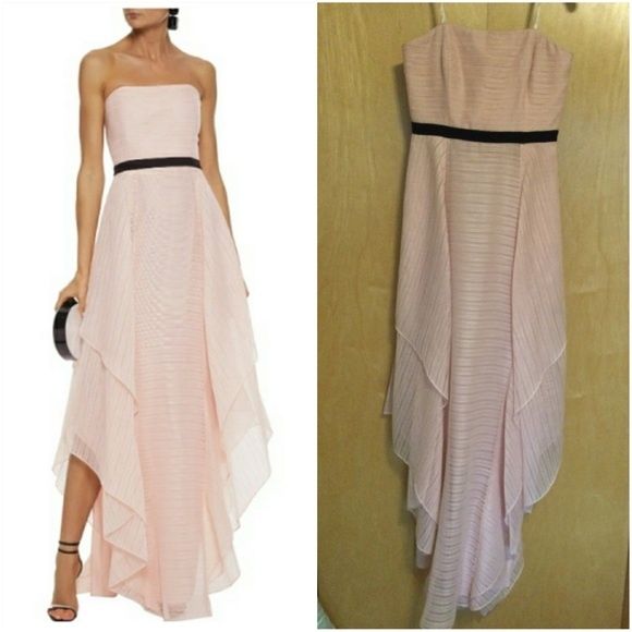 Halston Heritage Size 4 Strapless Pink Cocktail Dress on Queenly