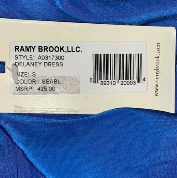 Ramy Brook Size 2 Halter Blue Cocktail Dress on Queenly
