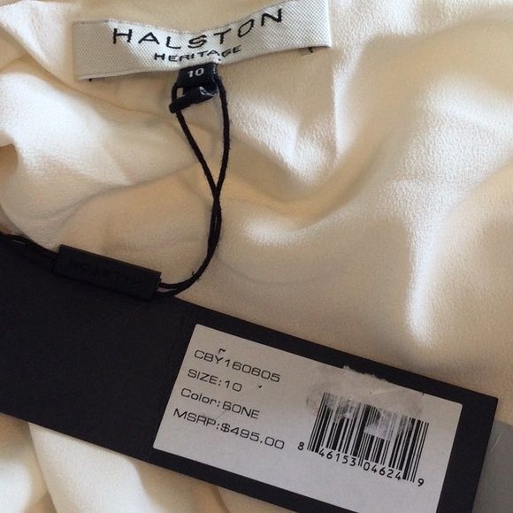 Halston Heritage Size 10 Halter White Cocktail Dress on Queenly