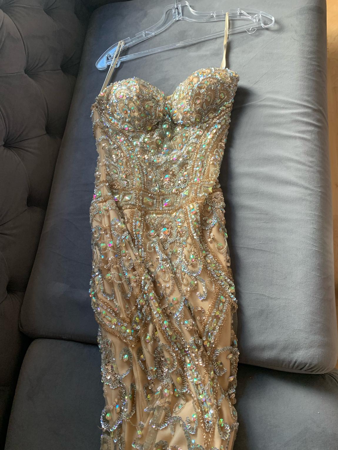 Mac Duggal Size 4 Gold Mermaid Dress on Queenly