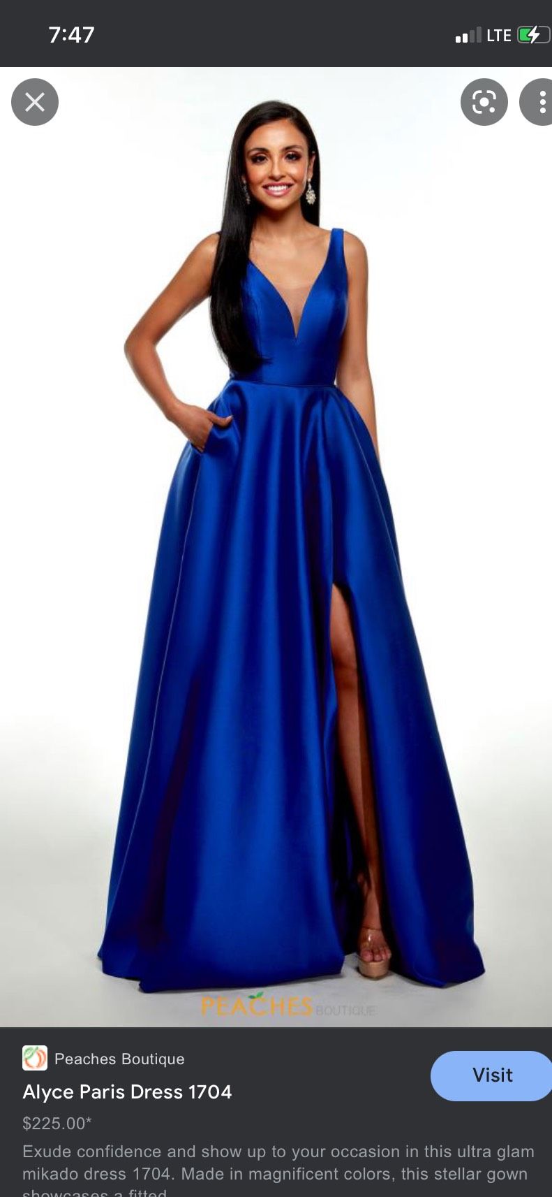 Size 12 Pageant Blue Ball Gown on Queenly