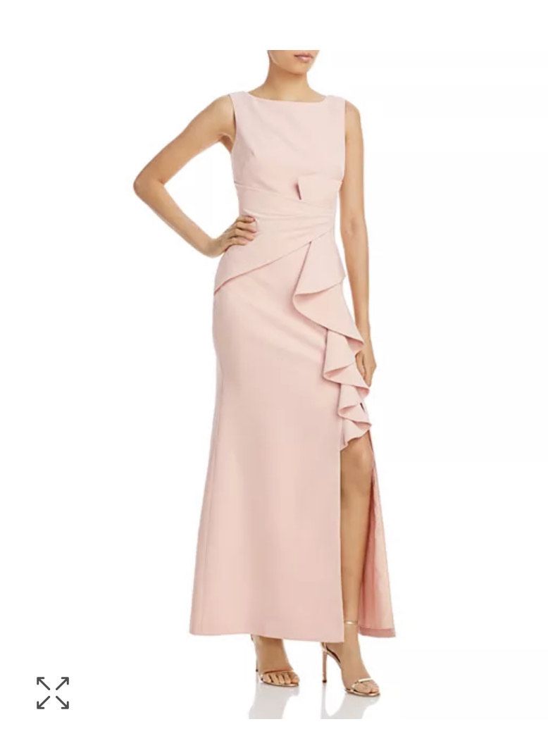 Eliza J Size 8 Pink Side Slit Dress on Queenly