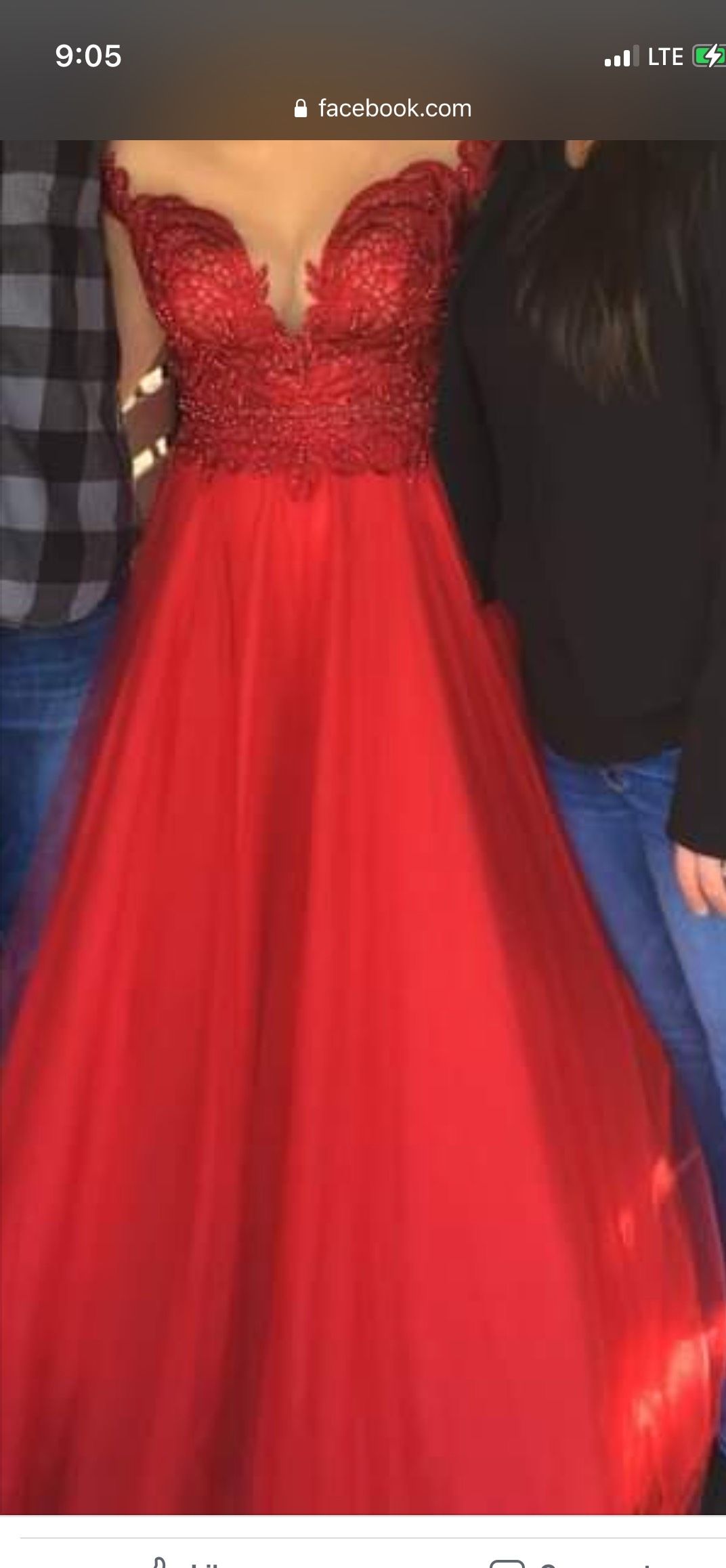 Glamour Size 8 Prom Red Dress With Train on Queenly