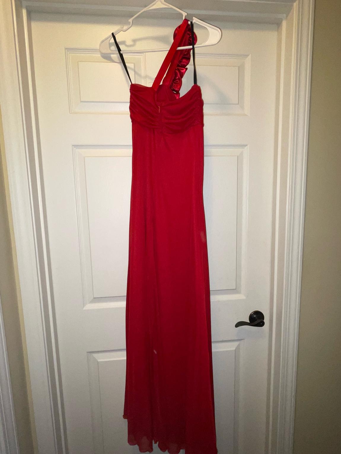 Size 00 Prom Red Floor Length Maxi on Queenly