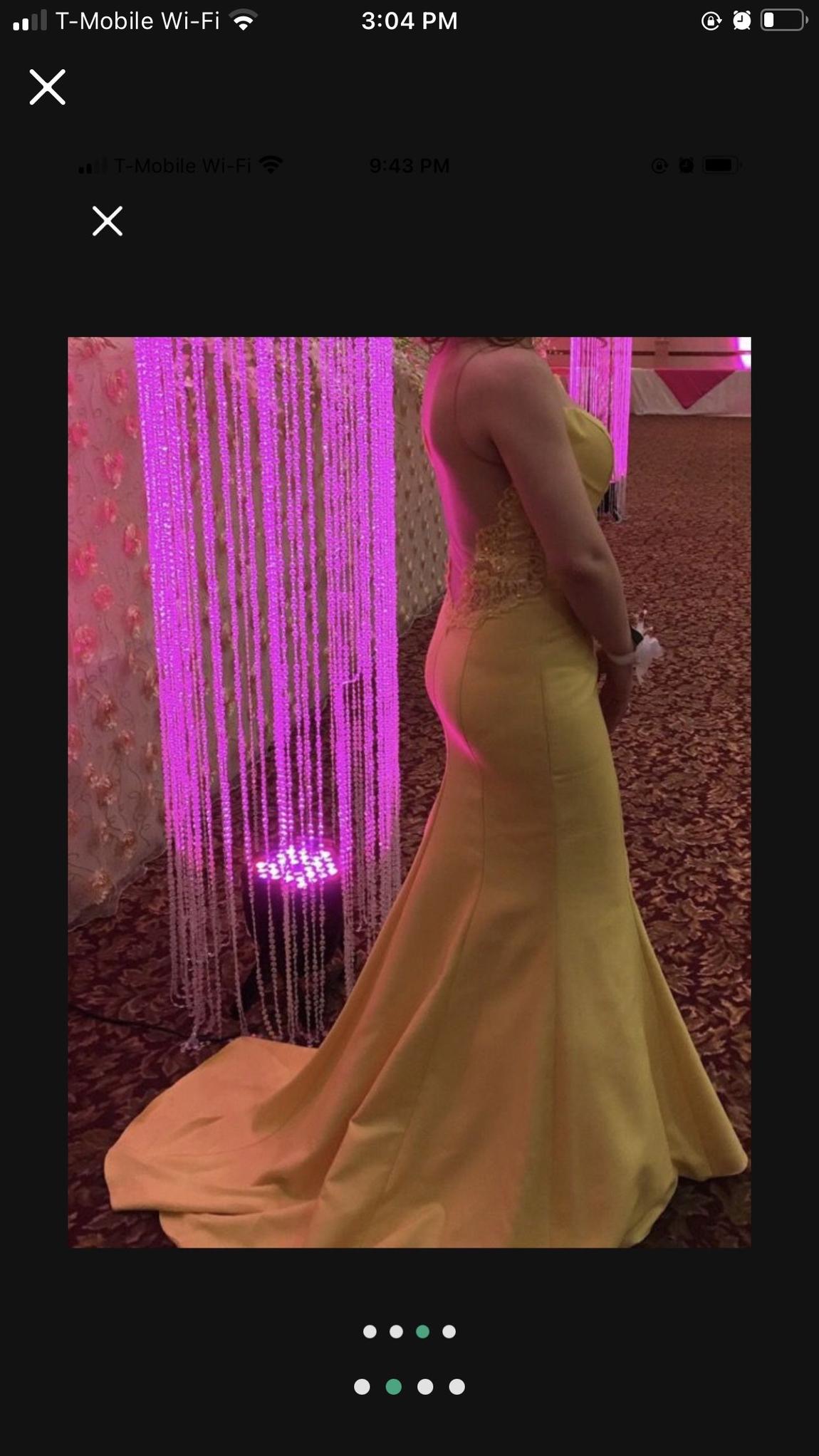Tarik Ediz Size 2 Prom Yellow Mermaid Dress on Queenly