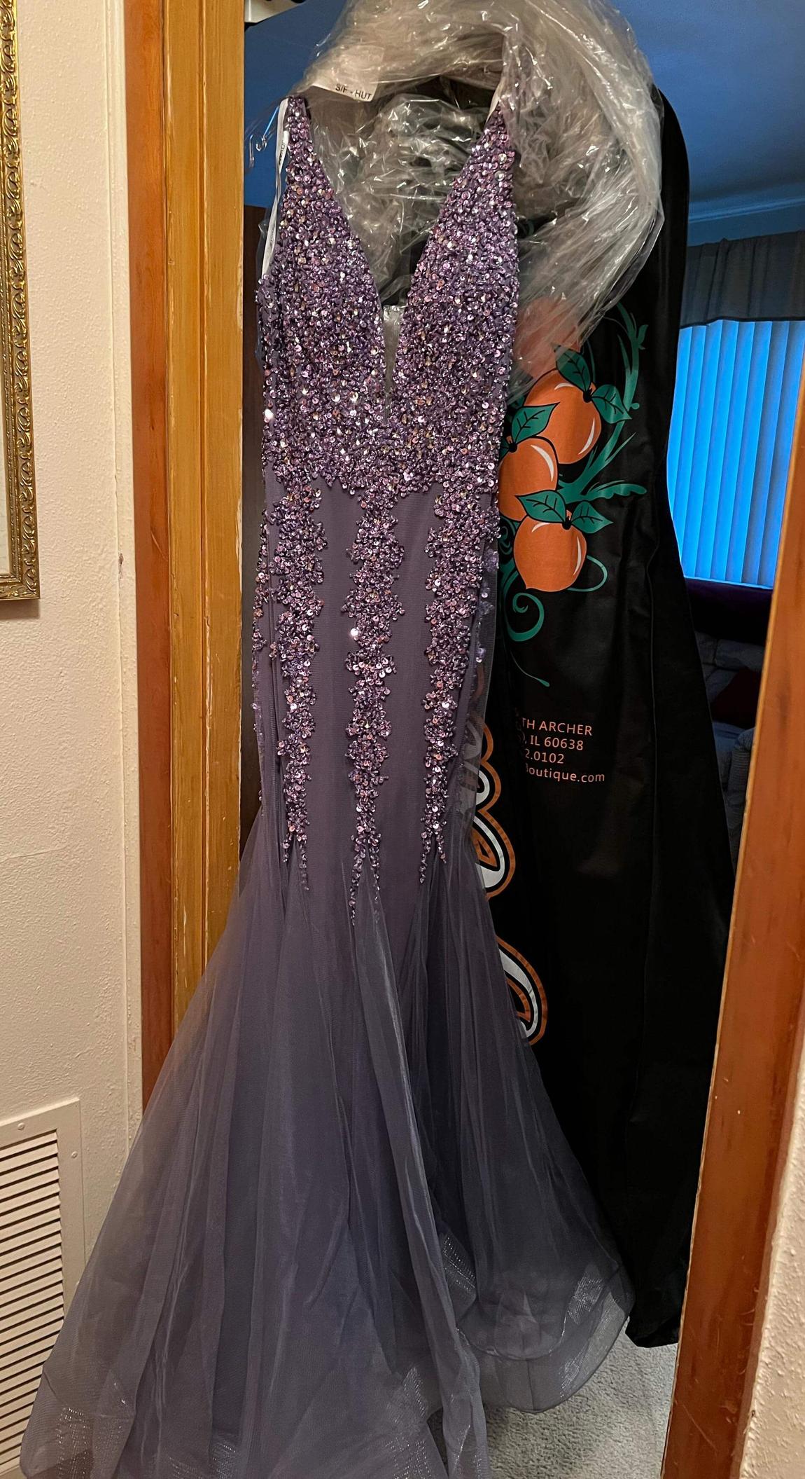 Jovani Size 2 Prom Purple Mermaid Dress on Queenly